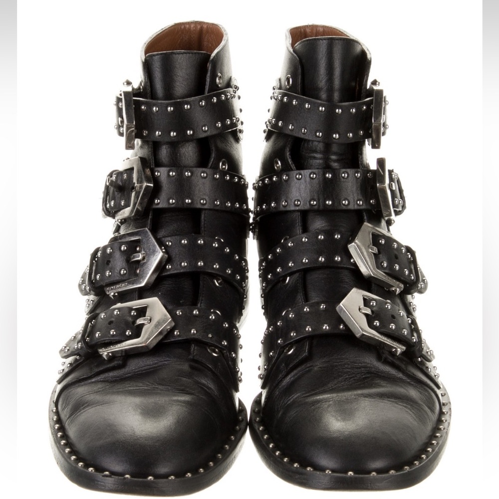 Givenchy Black Leather Combat Boots